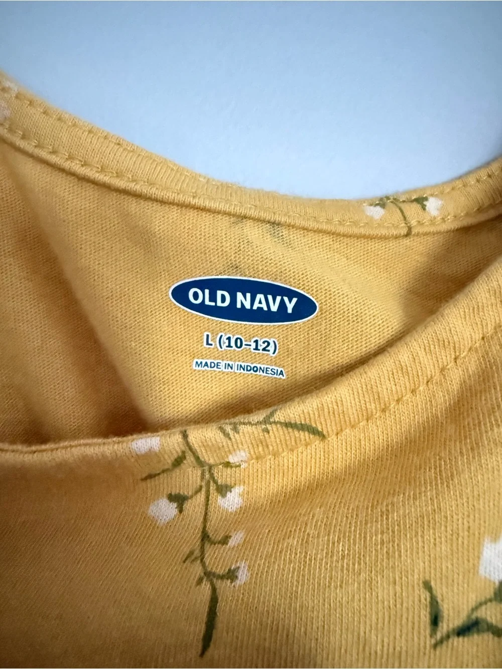 Old Navy Yellow Floral Ruffle-Hem Cami